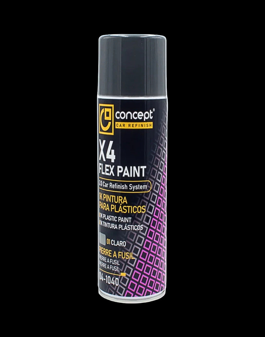 Pintura en spray para plástico PIERRE CLARO con acabado flexible y resistente 400 Ml