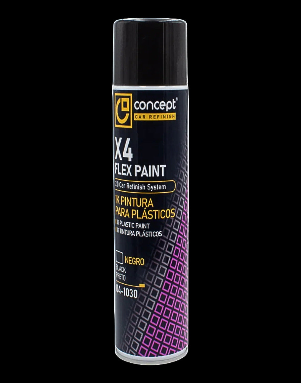 Pintura en spray para plástico ANTRACITA con acabado flexible y resistente 500 Ml