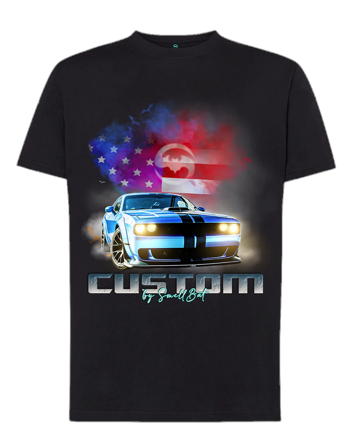 Camiseta Dodge Challenger - Manga Corta - Diseño Automotriz Exclusivo