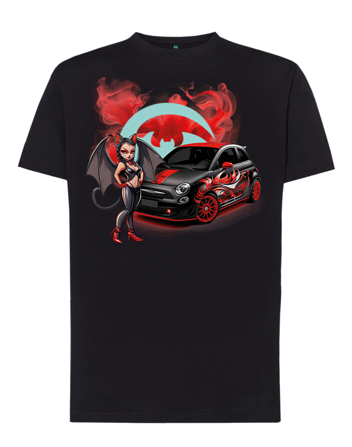 Camiseta Fiat 500 - Manga Corta - Diseño Automotriz Exclusivo