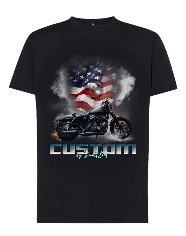 Camiseta Harley Davison Iron 883 - Manga Corta - Diseño Automotriz Exclusivo