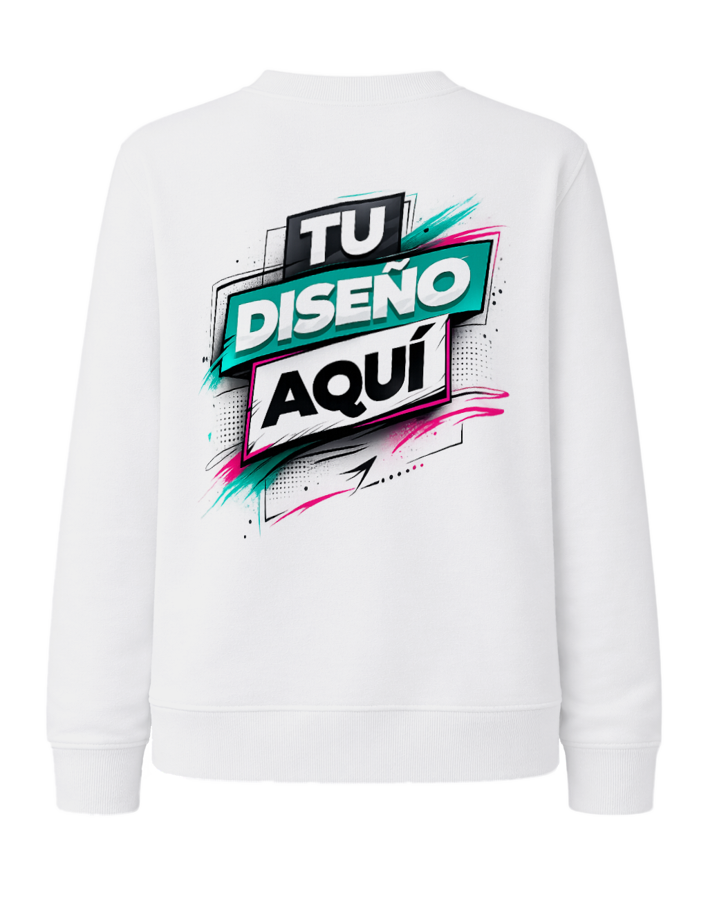 Sudadera Sin Gorro Personalizada Online con Impresión DTF en España y Portugal