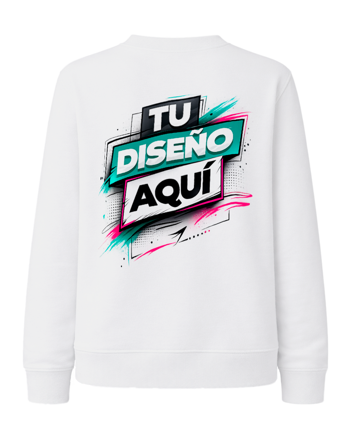 Sudadera Sin Gorro Personalizada Online con Impresión DTF en España y Portugal