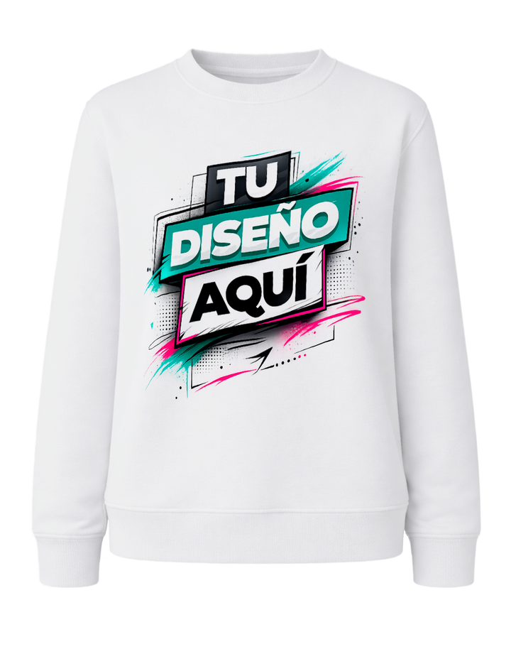 Sudadera Sin Gorro Personalizada Online con Impresión DTF en España y Portugal