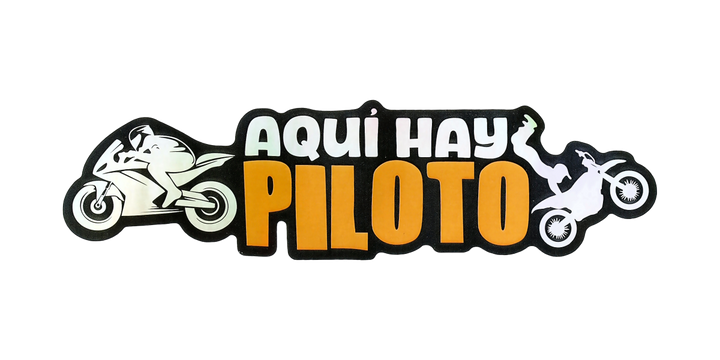 Pegatina Holográfica "Aquí hay piloto"