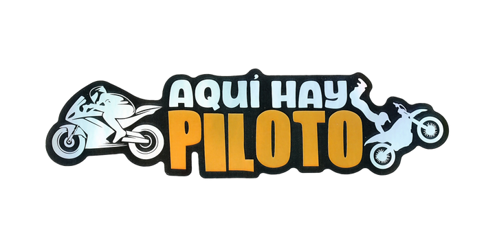 Pegatina Holográfica "Aquí hay piloto"