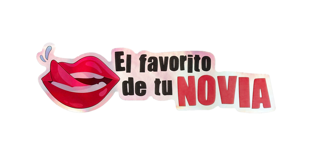 Pegatina Holográfica "El favorito de tu novia"