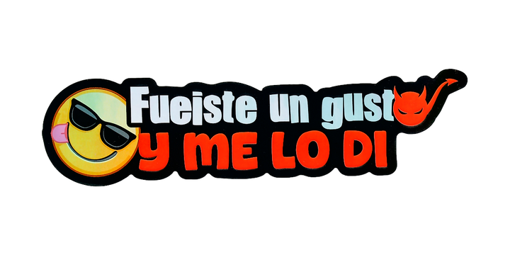 Pegatina Holográfica "Fuiste un gusto y me lo di"