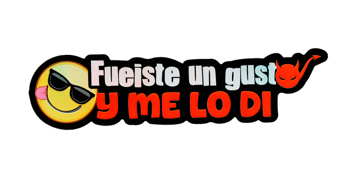 Pegatina Holográfica "Fuiste un gusto y me lo di"