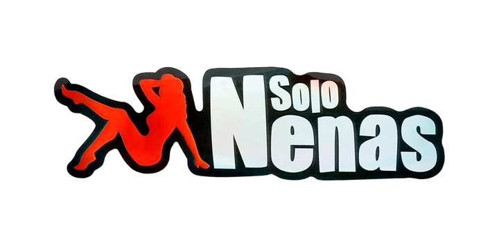 Pegatina Holográfica "Solo nenas"