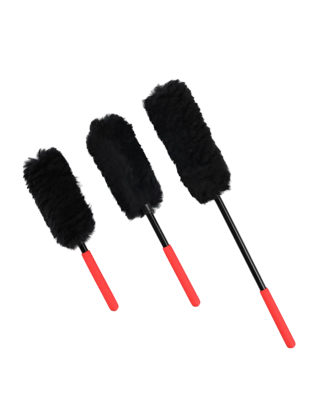 Set de 3 Cepillos para Llantas de Coche de Diferentes Tamaños
